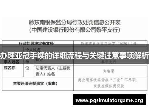 办理亚冠手续的详细流程与关键注意事项解析